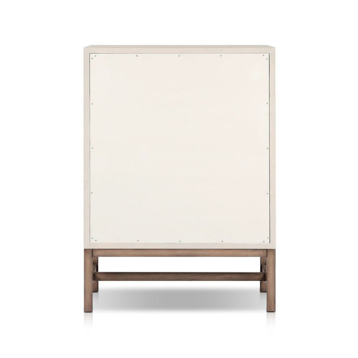Fiona Tall Dresser - Ivory Painted Raffia