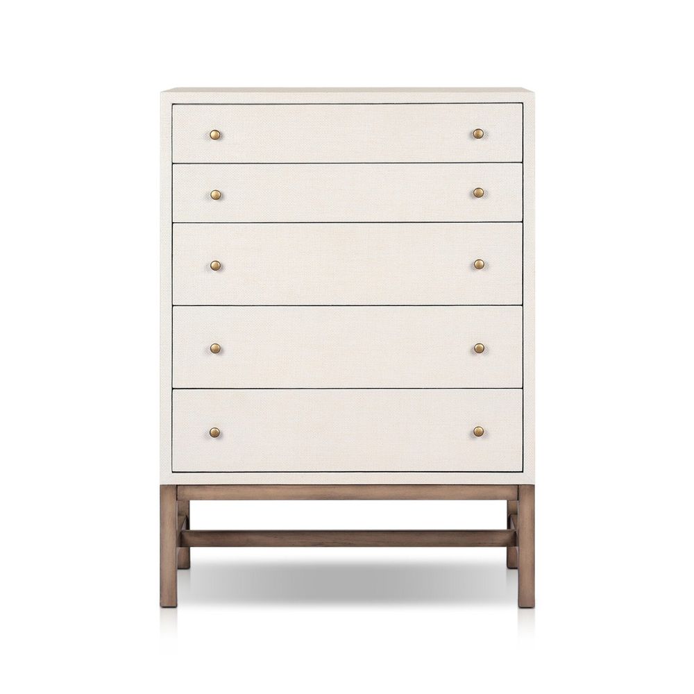 Dressers & Chests Fiona Tall Dresser - Ivory Painted Raffia