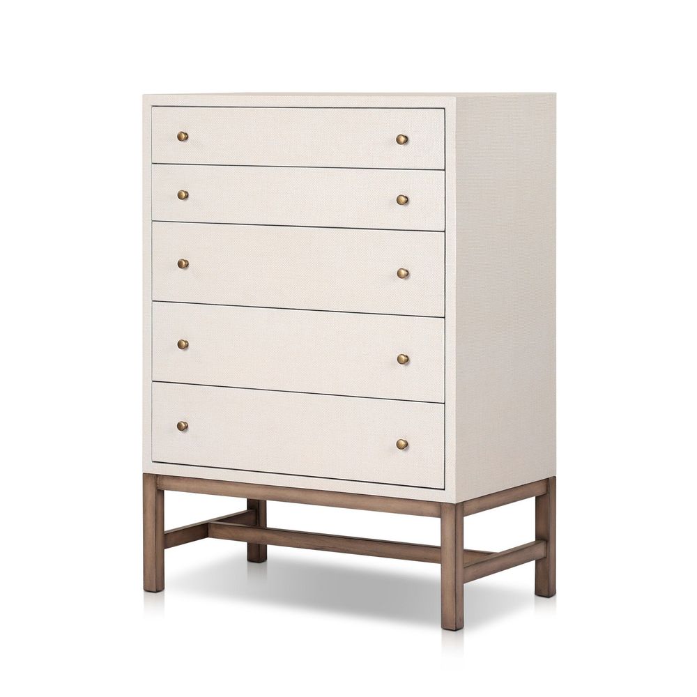 Dressers & Chests Fiona Tall Dresser - Ivory Painted Raffia