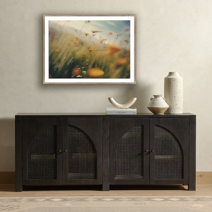Wall Art Prairie I By Coup D'Esprit - 40"X30" - Rustic Walnut - Paper Frame