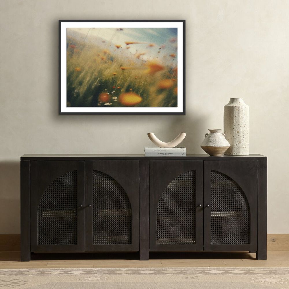 Wall Art Prairie I By Coup D'Esprit - 40"X30" - Black Maple - Paper Frame