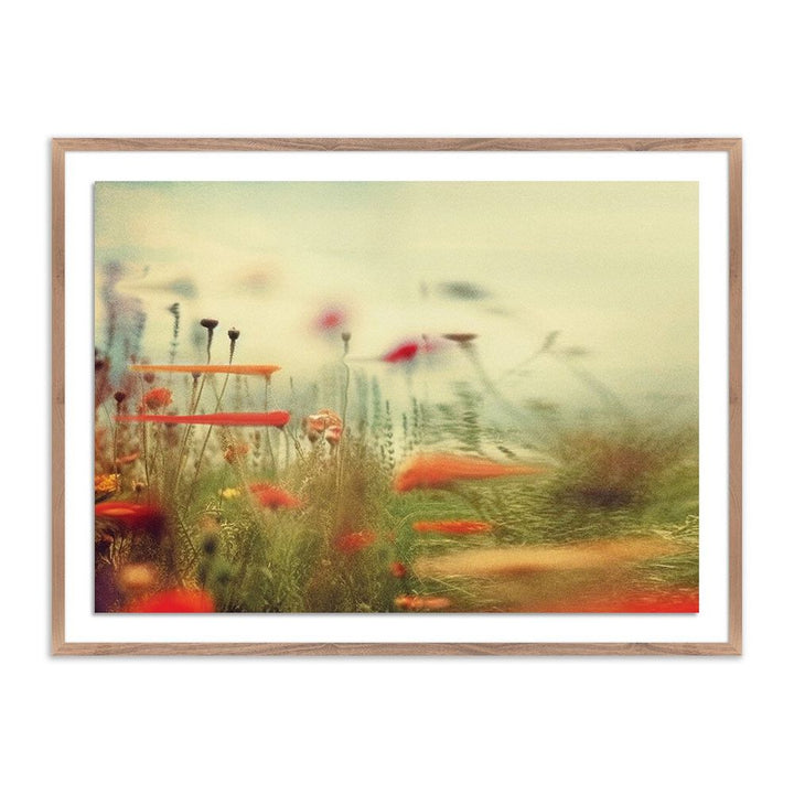 Wall Art Prairie Ii By Coup D'Esprit - 32"X24" - Rustic Walnut - Framed Paper