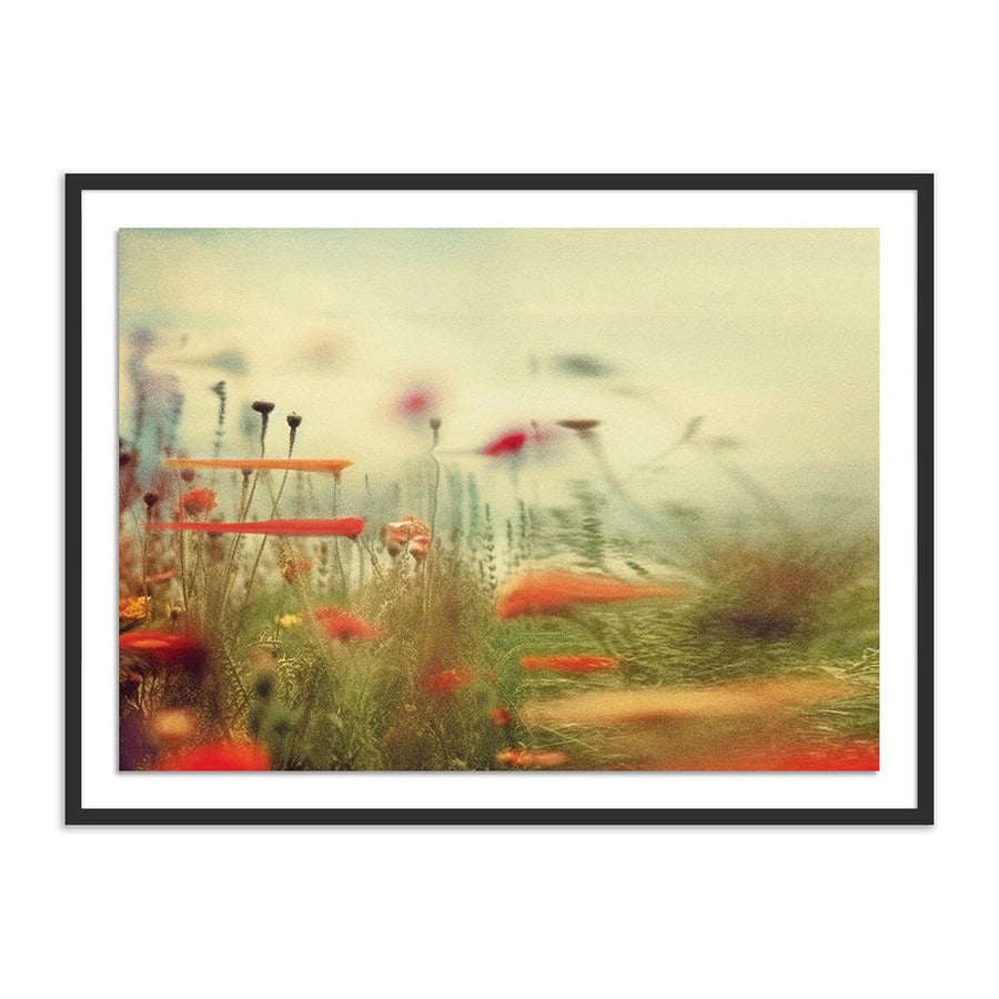 Wall Art Prairie Ii By Coup D'Esprit - 48"X36" - Black Maple - Framed Paper