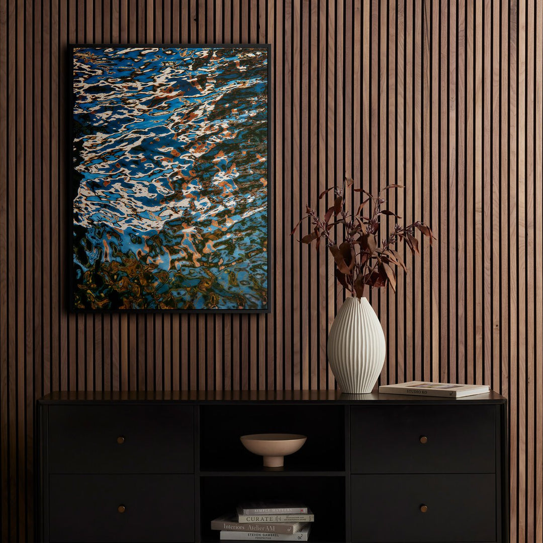 Reflecting Blue By Geoffrey Baris - 30"X40" - Black Maple