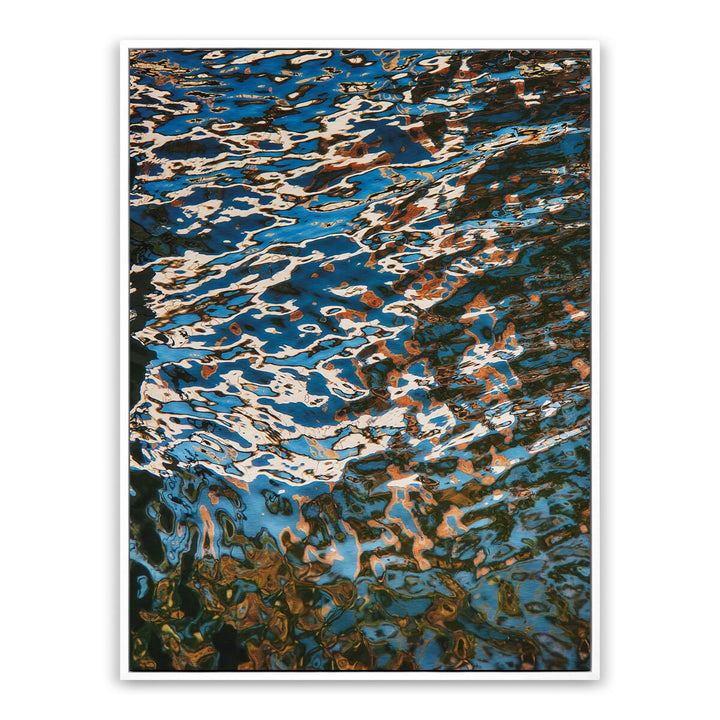 Reflecting Blue By Geoffrey Baris - 24"X32" - White Maple