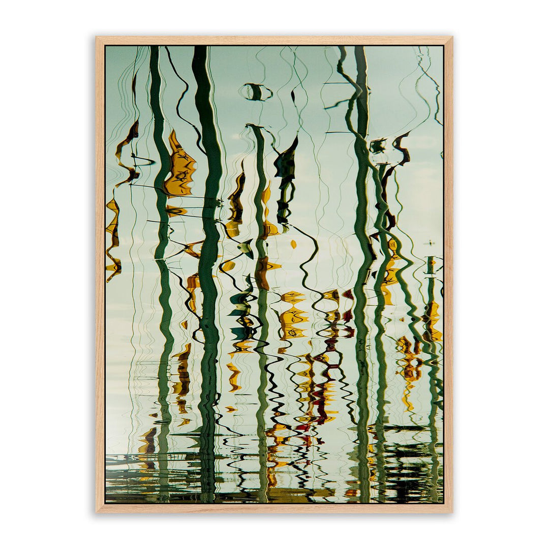 Wired By Geoffrey Baris - 30"X40" - White Oak - Framed Metal