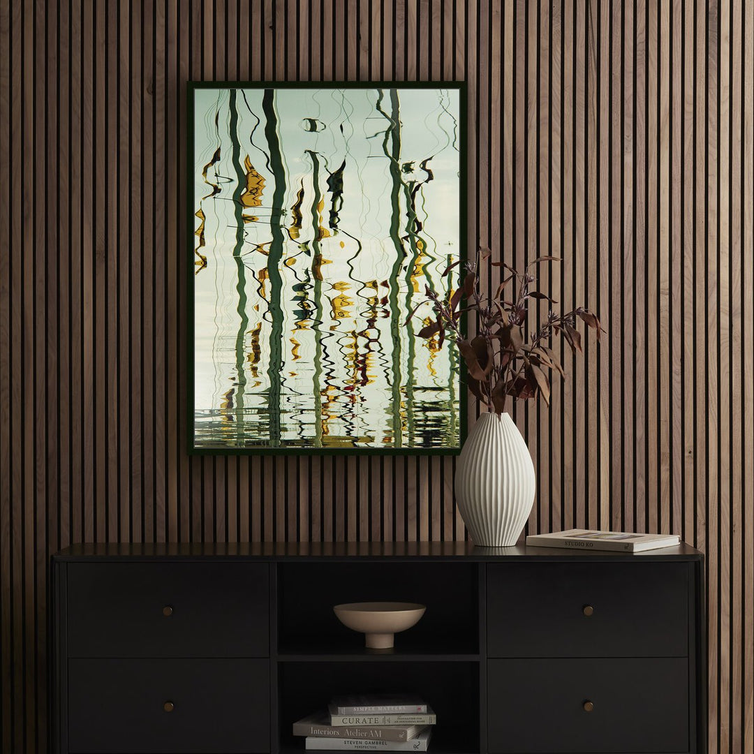 Wired By Geoffrey Baris - 30"X40" - Black Maple - Framed Metal