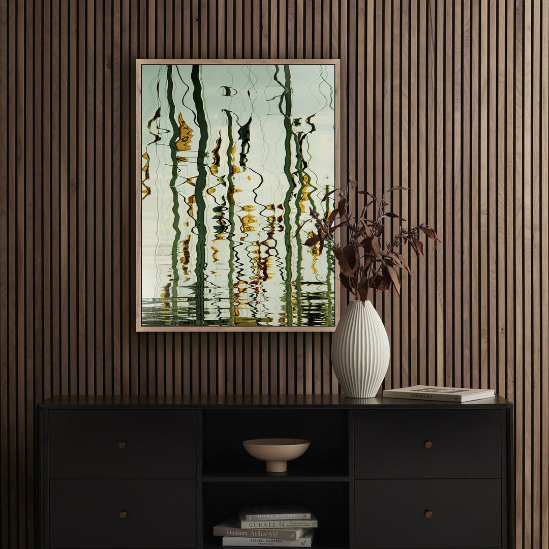 Wired By Geoffrey Baris - 30"X40" - Rustic Walnut - Framed Metal