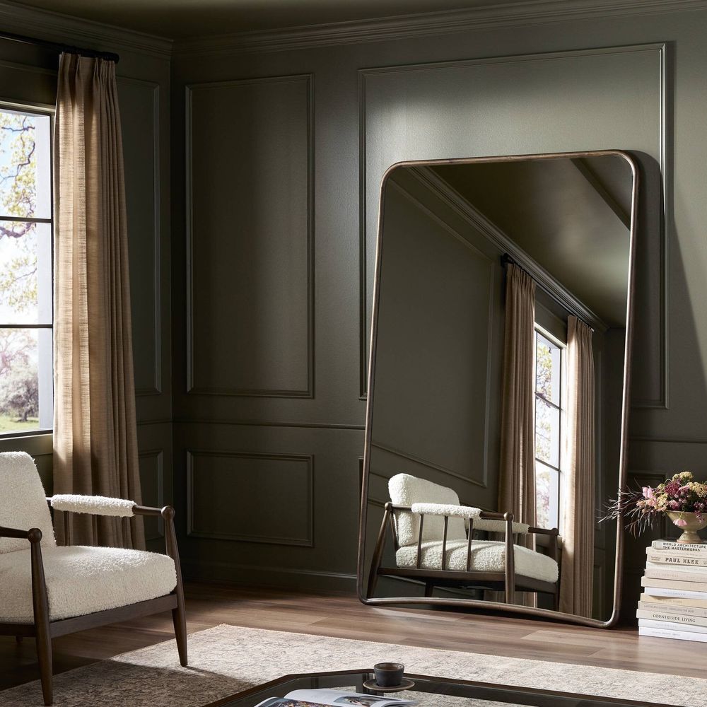 Mirrors Madrano Floor Mirror - Aged Brown