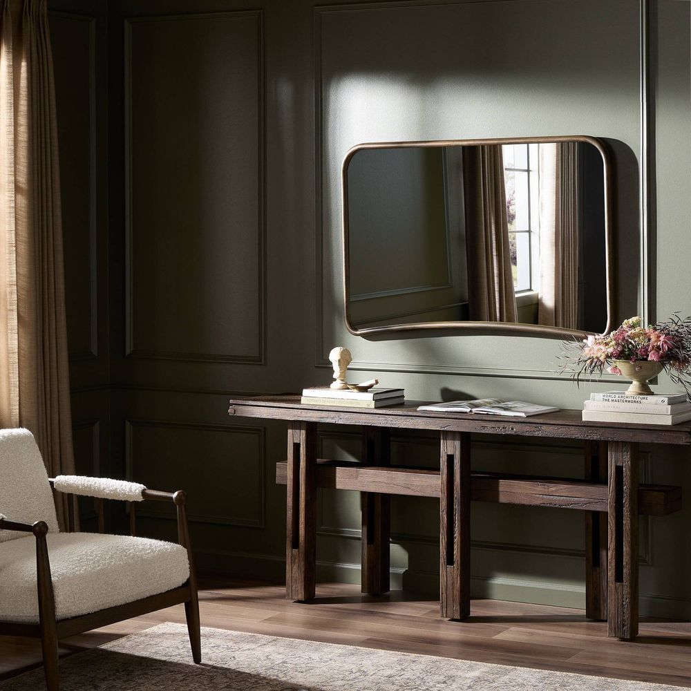 Mirrors Madrano Mantel Mirror - Aged Brown