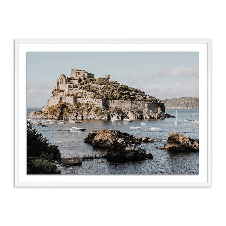 Castello Aragonese D'Ischia By Natalie Obradovich - 40"X30" - White Maple - Framed Paper