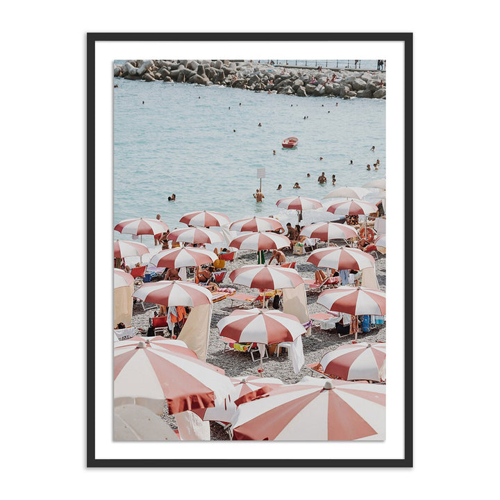 Amalfi Umbrellas By Natalie Obradovich - 24"X32" - Black Maple