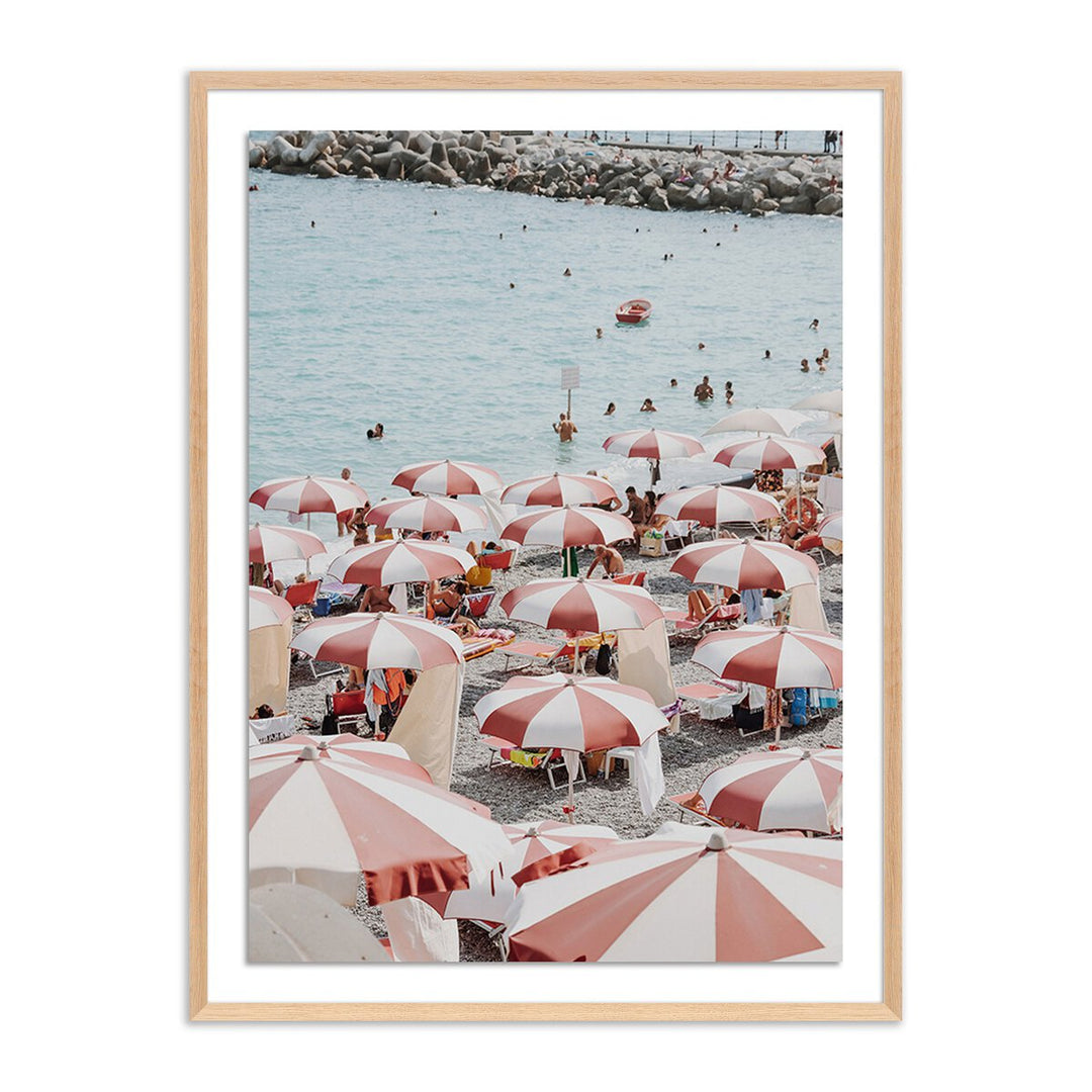 Amalfi Umbrellas By Natalie Obradovich - 36"X48" - White Oak