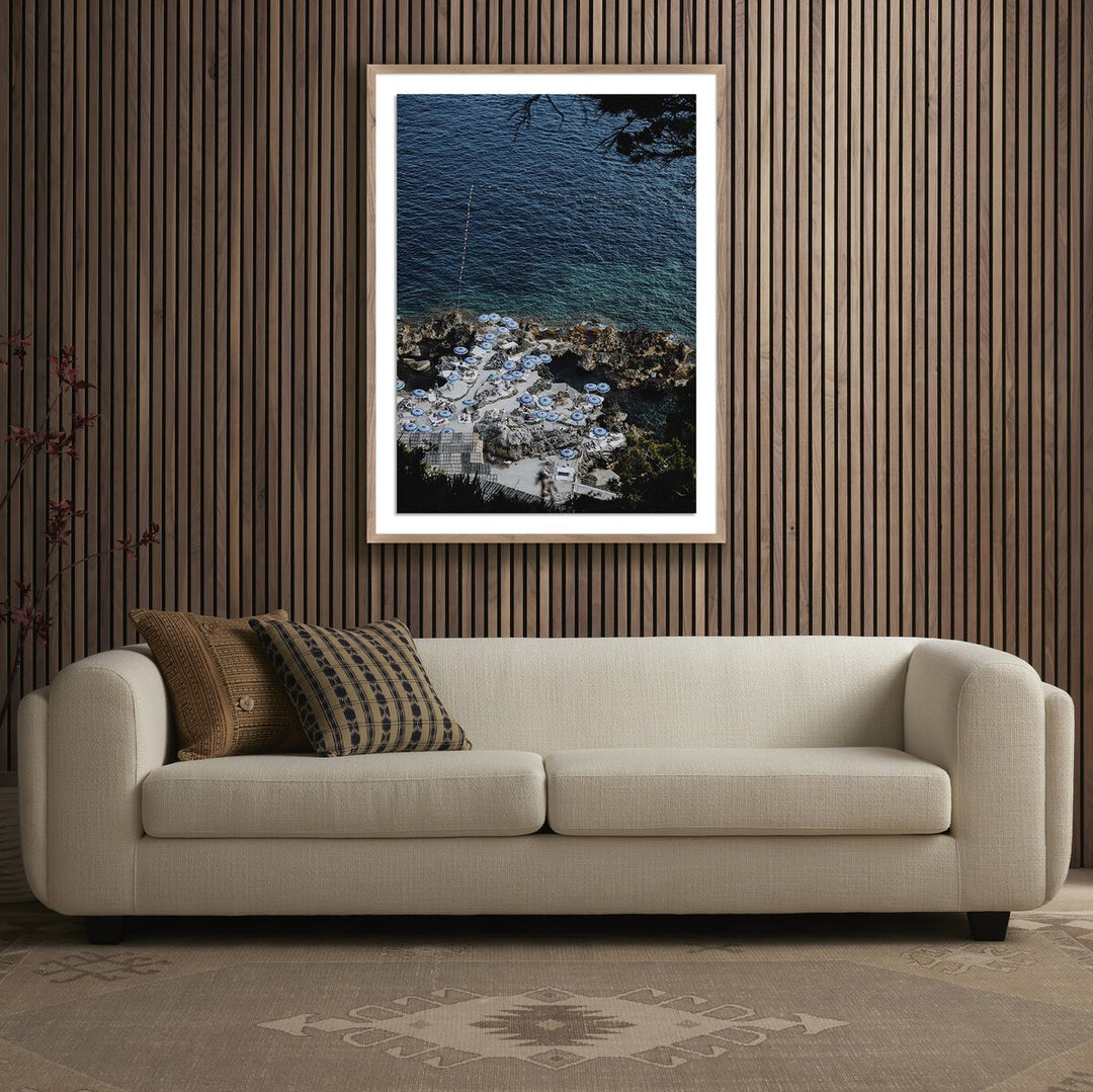 Fontelina Afternoon By Natalie Obradovich - 30"X40" - Rustic Walnut - Framed Paper