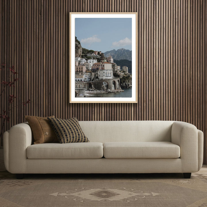 Atrani, Italy By Natalie Obradovich - 30"X40" - White Oak - Framed Paper