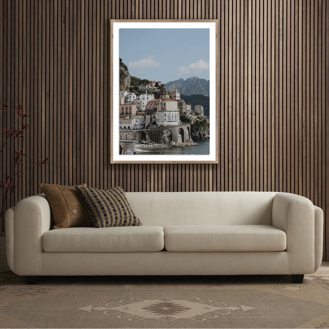 Atrani, Italy By Natalie Obradovich - 30"X40" - Rustic Walnut - Framed Paper