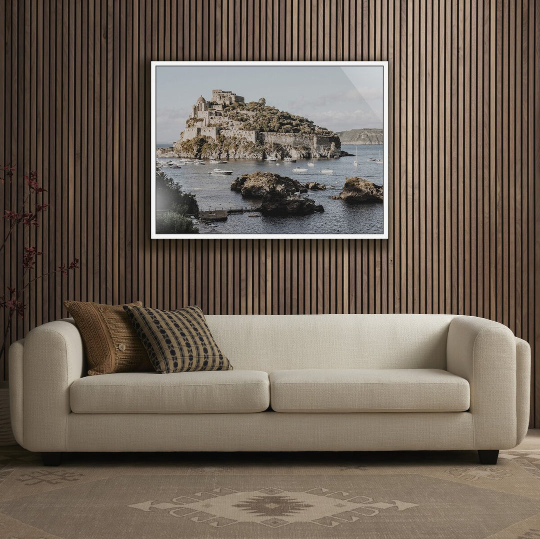 Castello Aragonese D'Ischia By Natalie Obradovich - 40"X30" - White Maple - Framed Metal