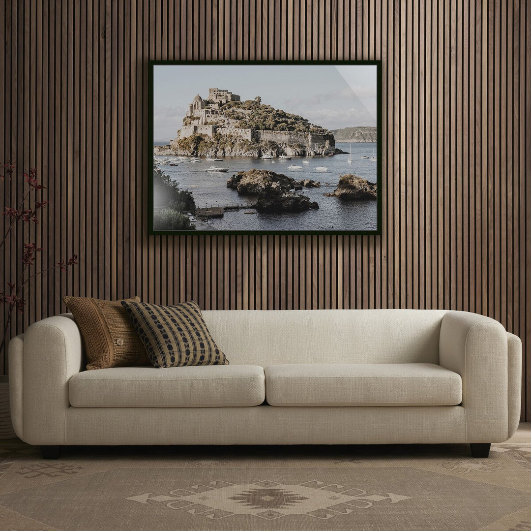 Castello Aragonese D'Ischia By Natalie Obradovich - 40"X30" - Black Maple - Framed Metal