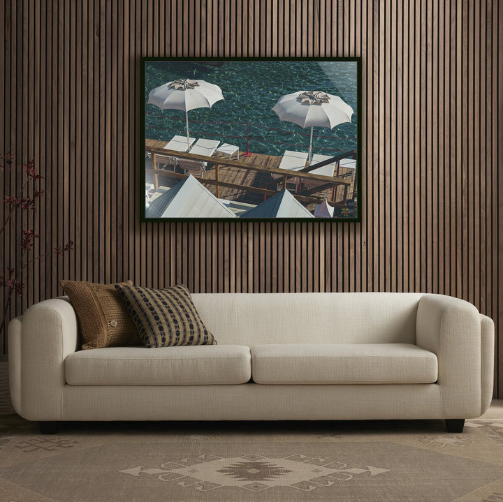 Paraggi Umbrellas By Natalie Obradovich - 40"X30" - Black Maple - Framed Metal