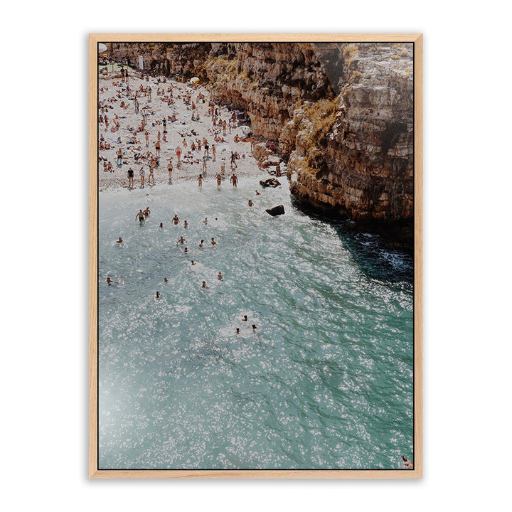 Slice Of Polignano By Natalie Obradovich - 18"X24" - White Oak - Framed Metal