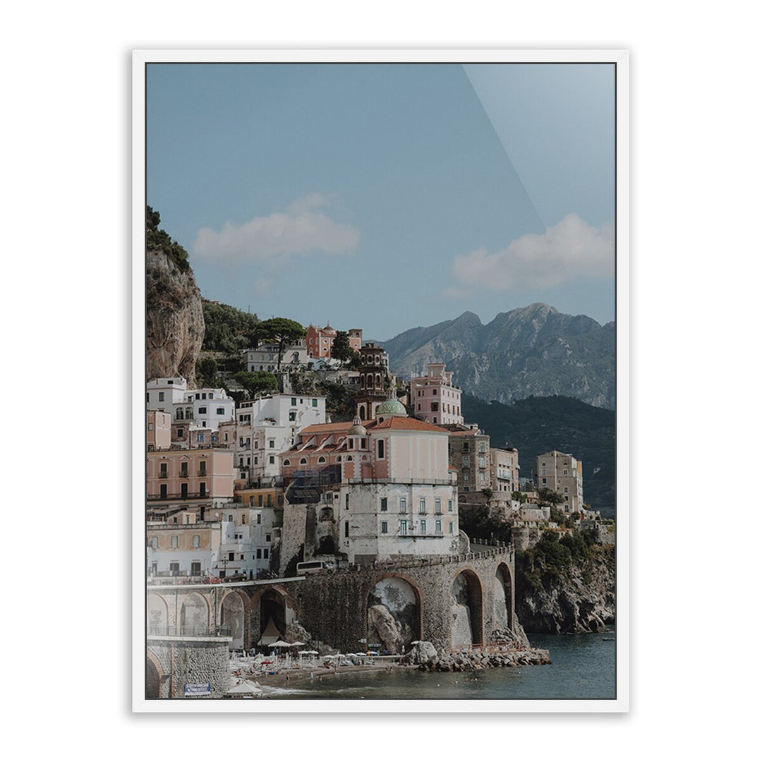 Atrani, Italy By Natalie Obradovich - 36"X48" - White Maple - Framed Metal