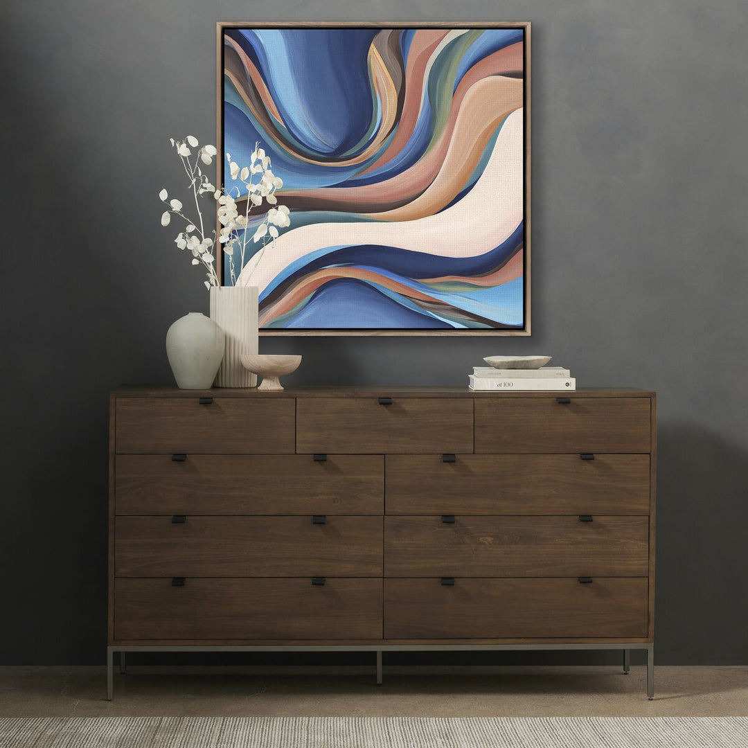 Forward Flow By Ahn Hee Strain - 40"X40" - Rustic Walnut