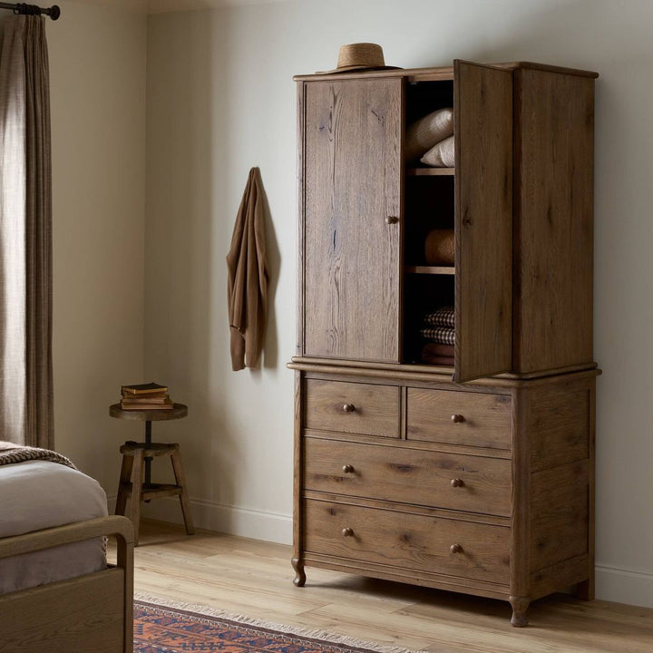 Dressers & Chests Pika Armoire - Weathered Oak Veneer
