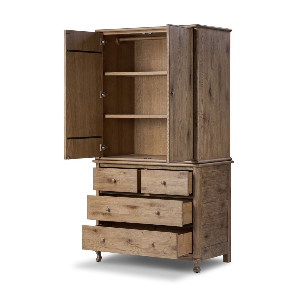 Pika Armoire - Weathered Oak Veneer