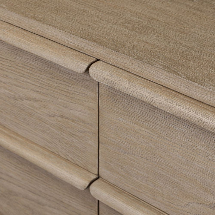 Primrose 6 Drawer Dresser - Natural Flat Oak Veneer