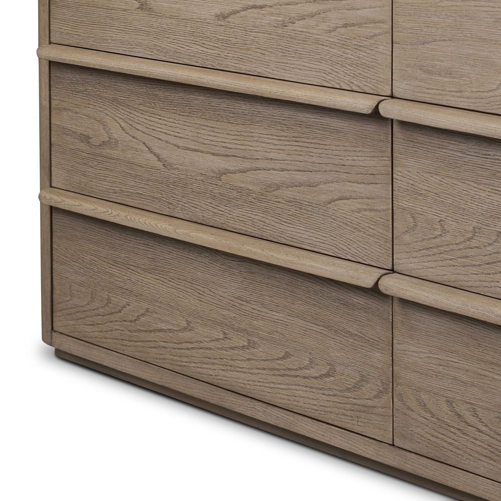 Primrose 6 Drawer Dresser - Natural Flat Oak Veneer