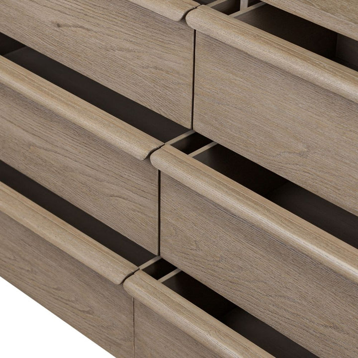 Primrose 6 Drawer Dresser - Natural Flat Oak Veneer