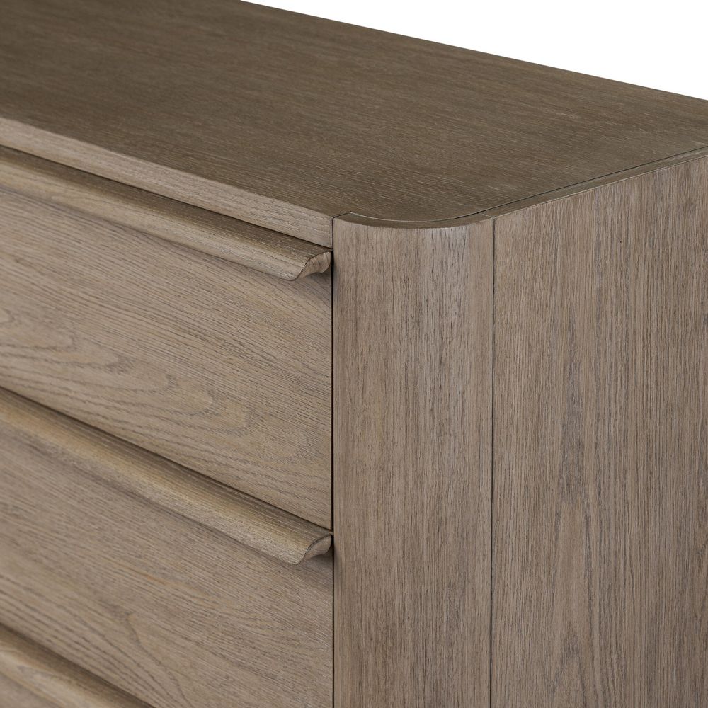 Primrose 10 Drawer Dresser - Natural Flat Oak Veneer