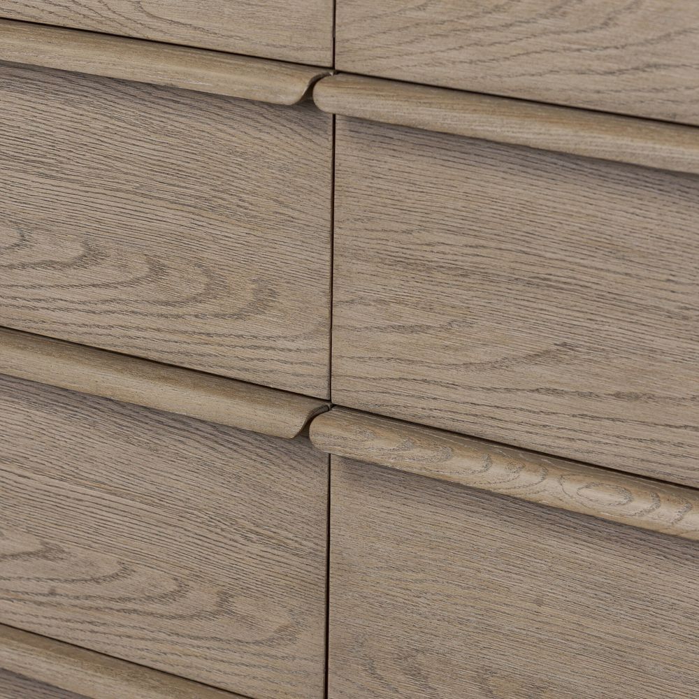 Primrose 10 Drawer Dresser - Natural Flat Oak Veneer