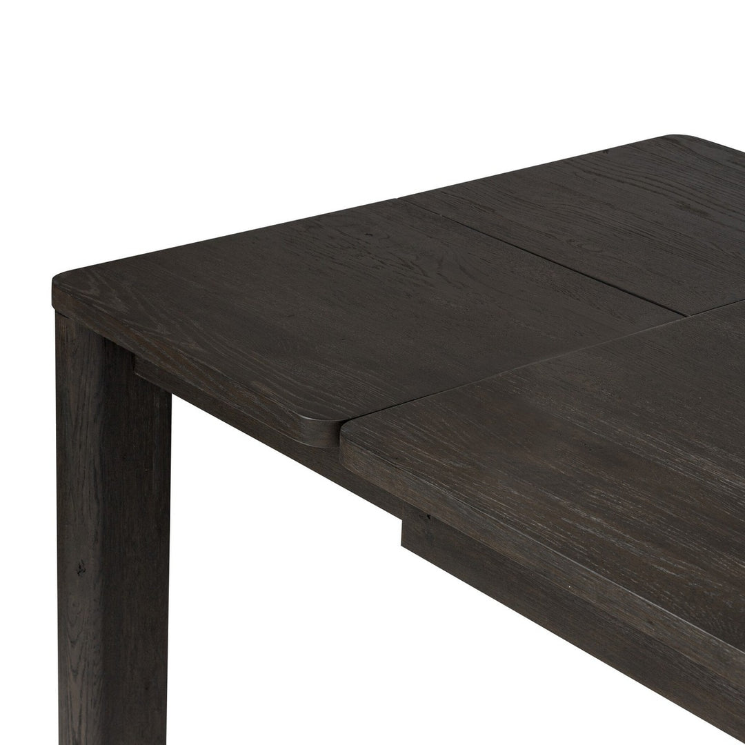 Nora Double Extension Dining Table - Smoked Black Oak - Black