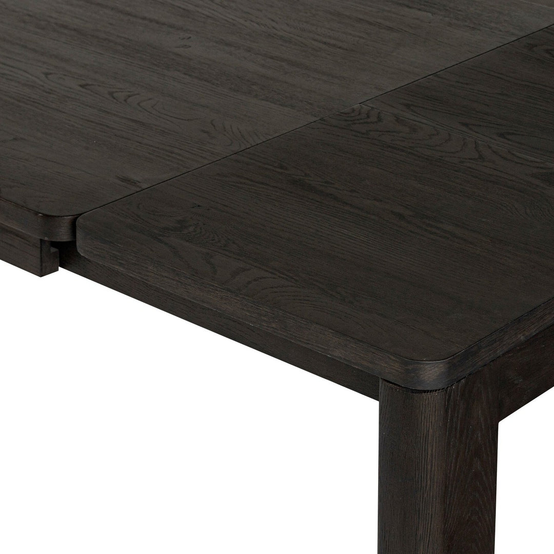 Nora Double Extension Dining Table - Smoked Black Oak - Black