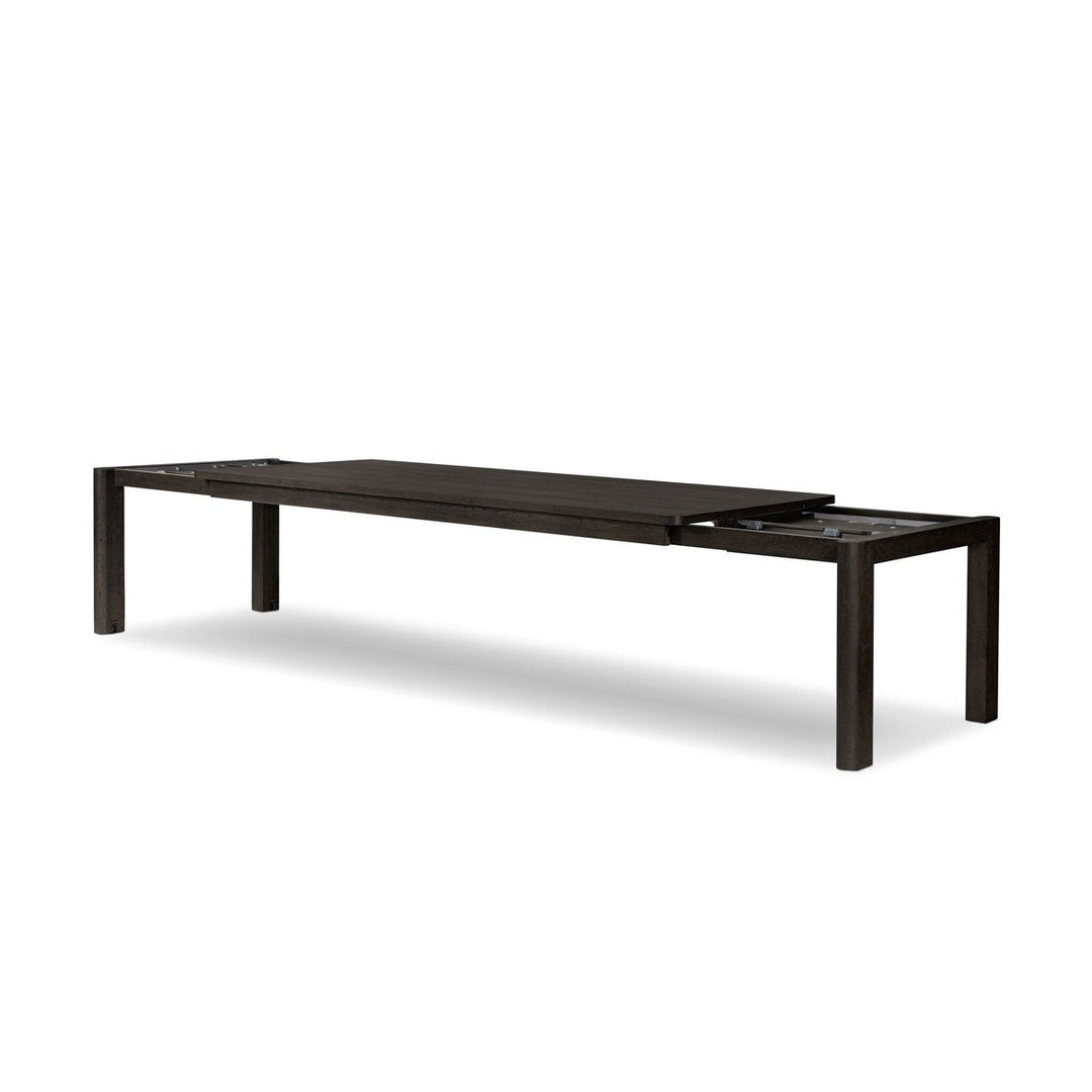 Nora Double Extension Dining Table - Smoked Black Oak - Black