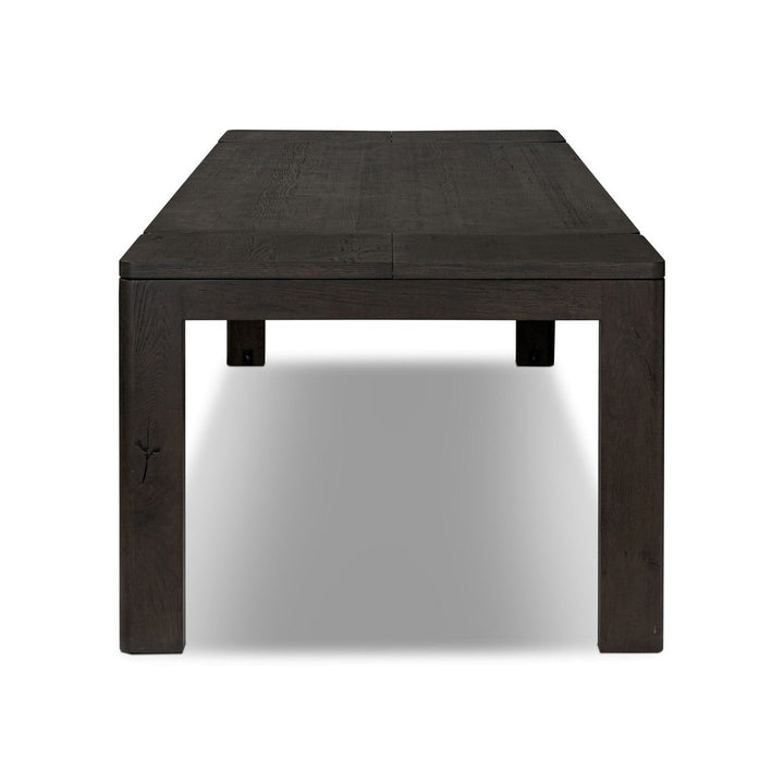 Nora Double Extension Dining Table - Smoked Black Oak - Black