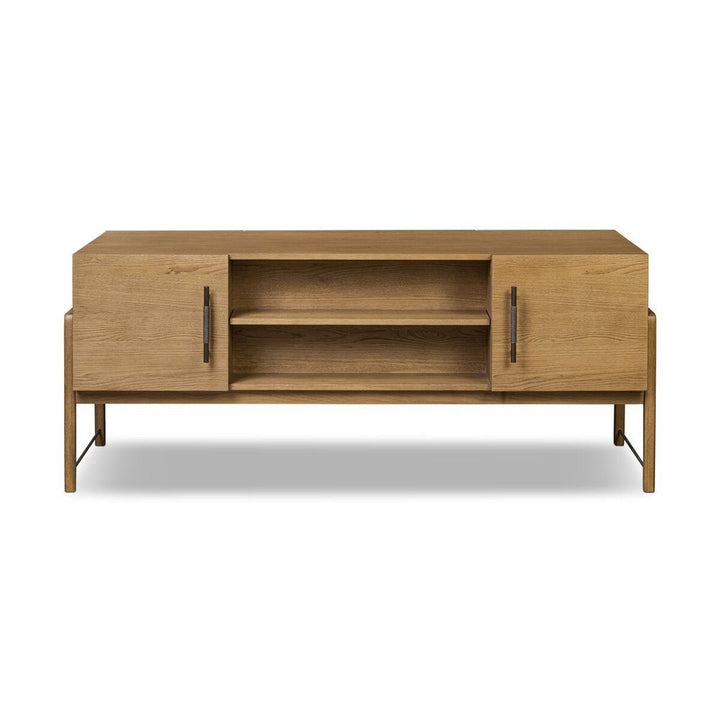 Rosedale Executive Desk: Amber Oak - Chaps Ebony - Burnished Bronze