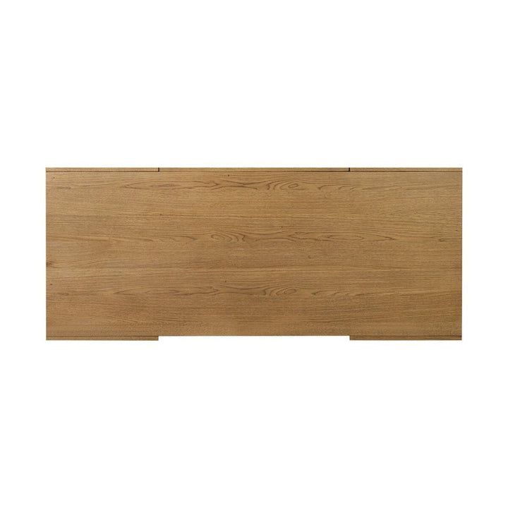 Rosedale Executive Desk: Amber Oak - Chaps Ebony - Burnished Bronze