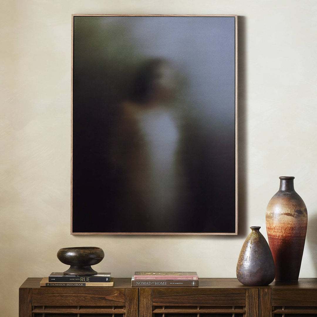 Foggy Dream I By Coup D'Esprit - 30.25"X40" - Rustic Walnut - Framed Metal