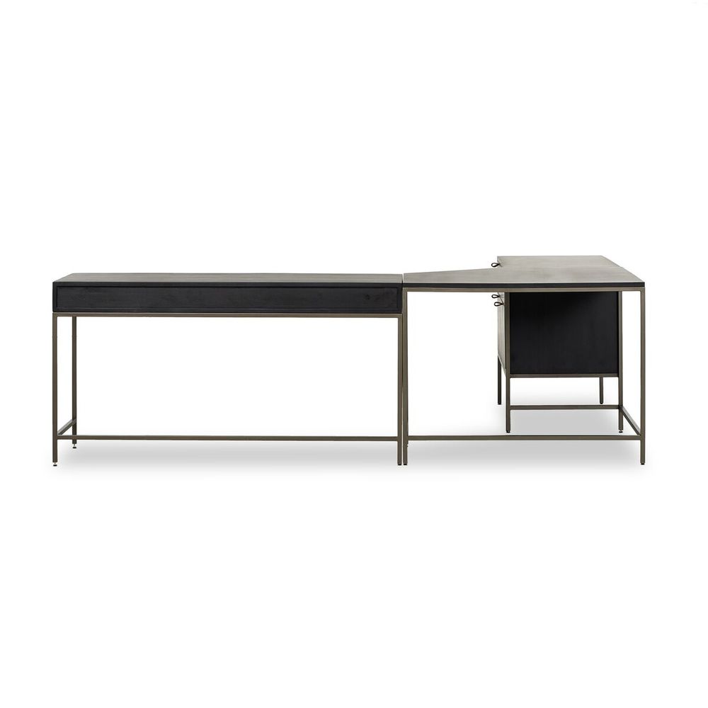Trey Wide Filing Cabinet Desk System