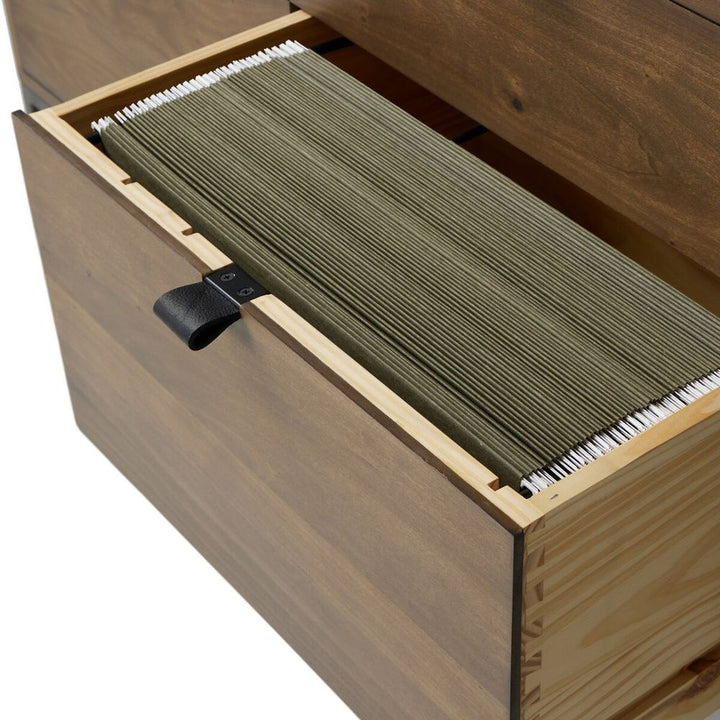Trey Wide Filing Cabinet Desk System