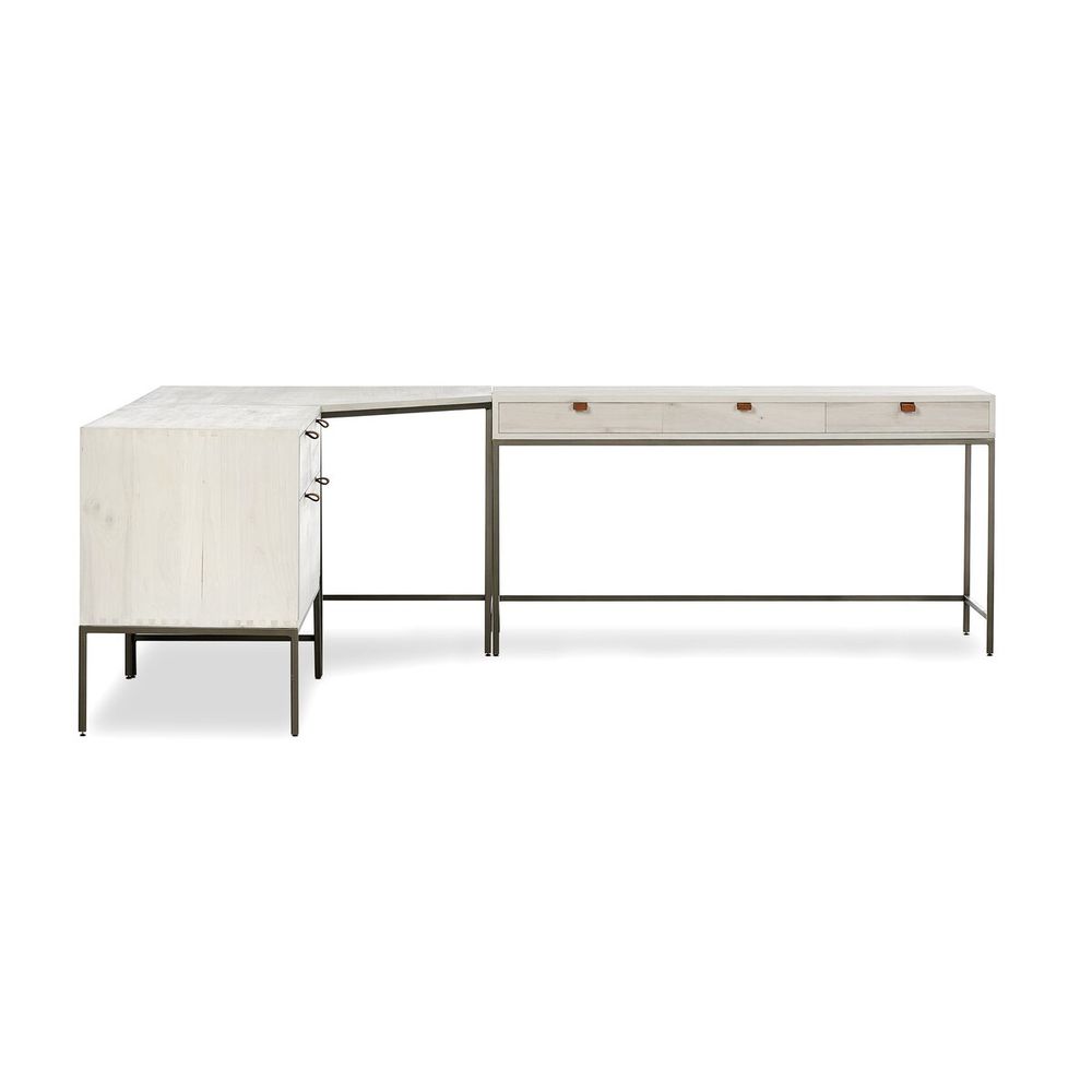 Trey Wide Filing Cabinet Desk System