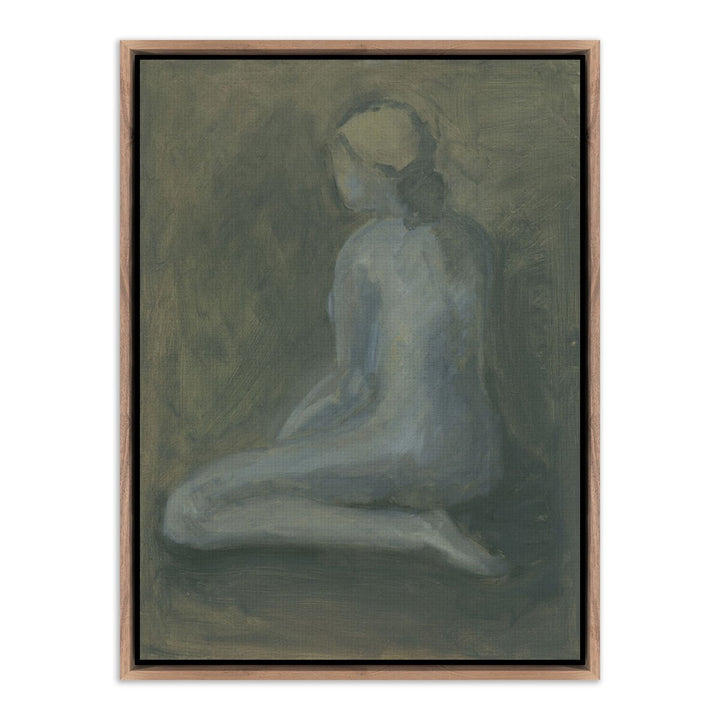 Seated Woman By Melody Mcmunn - 30"X40" - Rustic Walnut