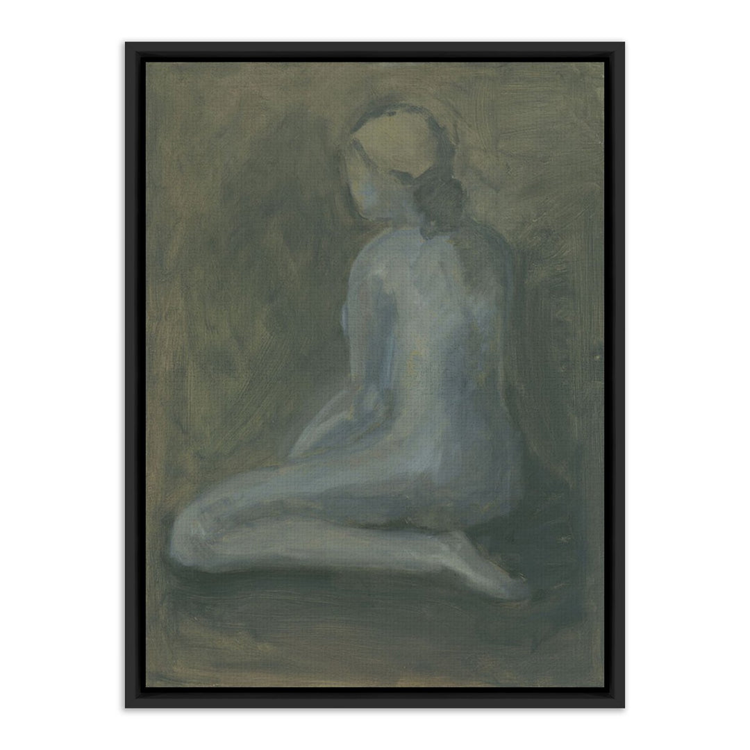 Seated Woman By Melody Mcmunn - 18"X24" - Black Maple