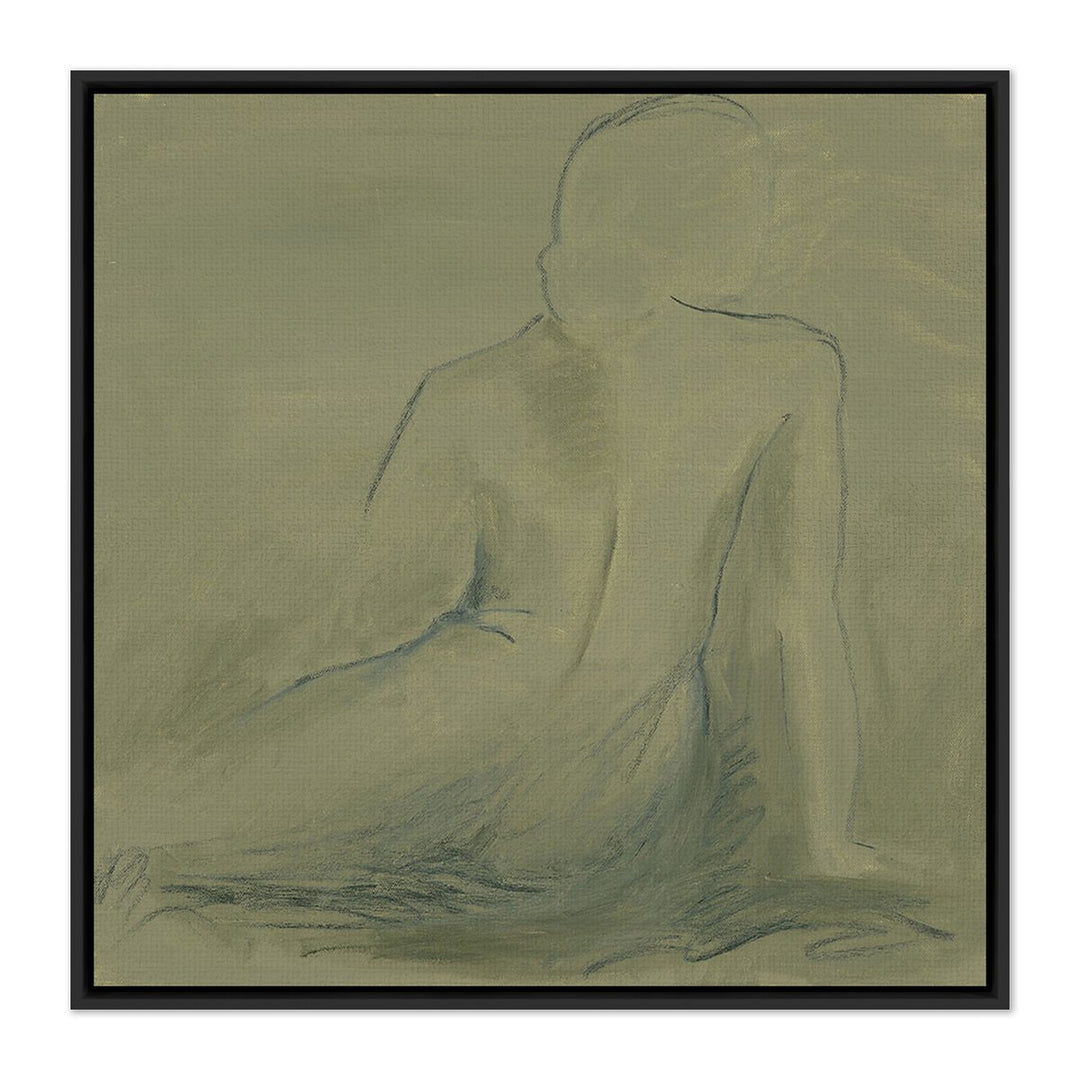 Woman At Rest Ii By Melody Mcmunn - 32"X32" - Black Maple