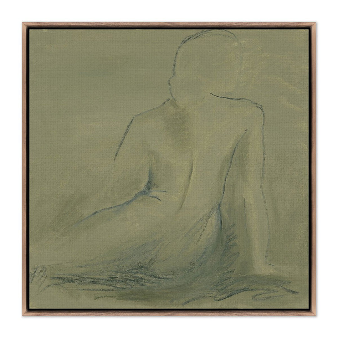 Woman At Rest Ii By Melody Mcmunn - 48"X48" - Rustic Walnut