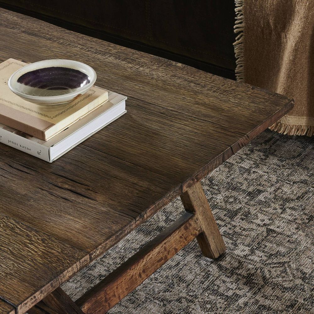 Elio Coffee Table Small: Burnt Bleached Oak