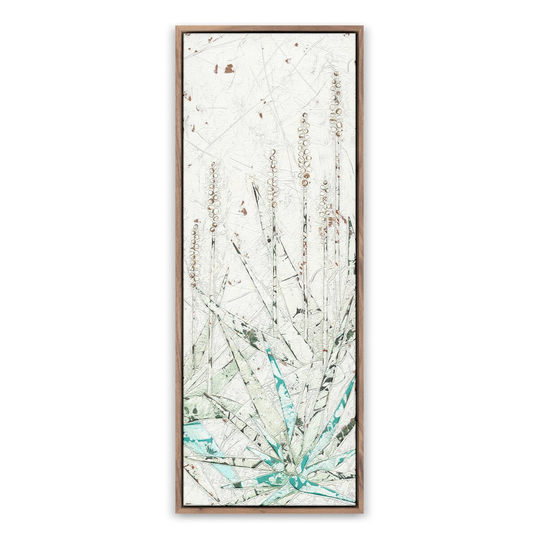 Aloe 3 By Douglas Galloway - 18.5"X40" - Rustic Walnut