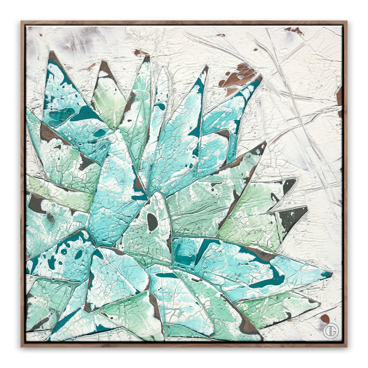 Moment With Agave 2 By Douglas Galloway - 60"X60" - Rustic Walnut